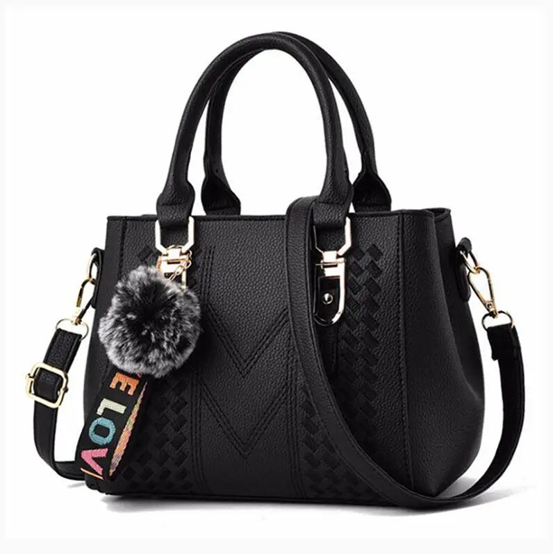 Bordado mensageiro sacos de bolsas de couro feminino sacos para mulheres sac a principal senhoras bola de cabelo saco de mão