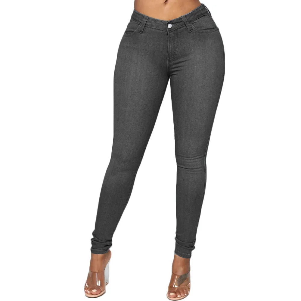 XS-6Xl cintura alta estiramento magro lápis calças jeans feminino plus size calças jeans