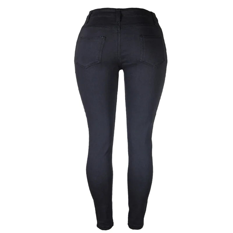XS-6Xl cintura alta estiramento magro lápis calças jeans feminino plus size calças jeans