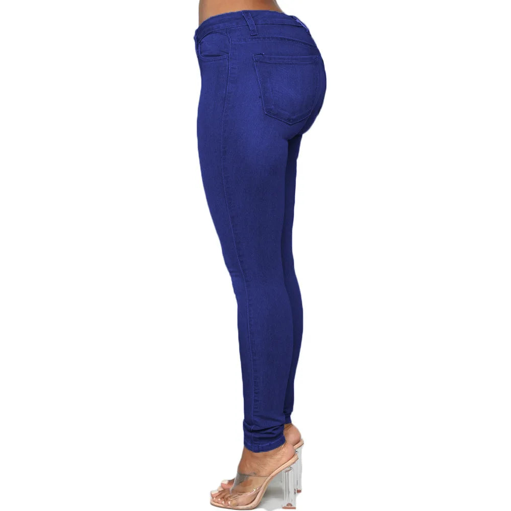XS-6Xl cintura alta estiramento magro lápis calças jeans feminino plus size calças jeans