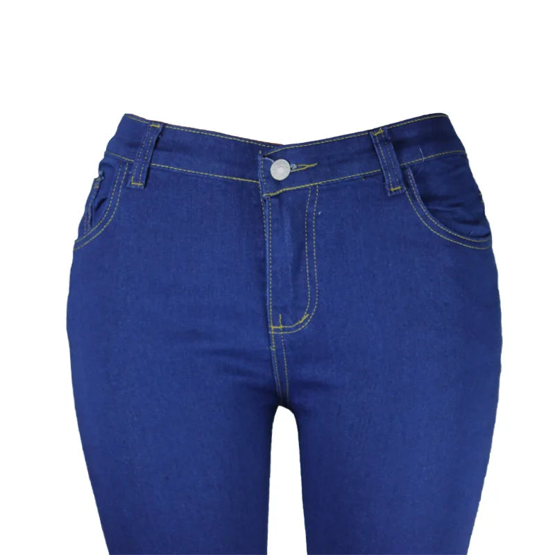 XS-6Xl cintura alta estiramento magro lápis calças jeans feminino plus size calças jeans