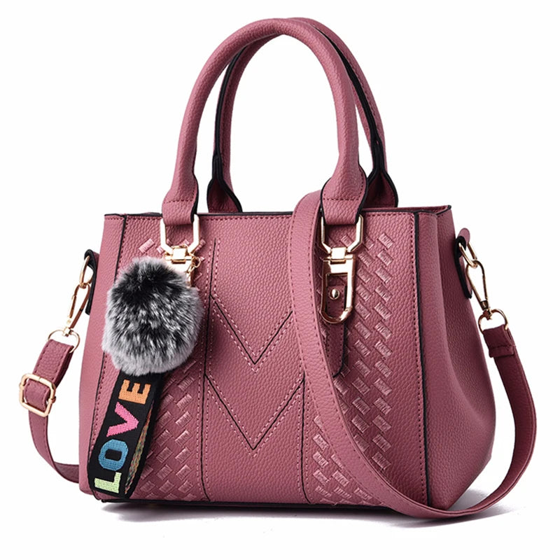 Bordado mensageiro sacos de bolsas de couro feminino sacos para mulheres sac a principal senhoras bola de cabelo saco de mão
