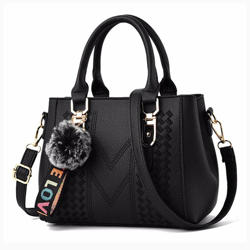 Bordado mensageiro sacos de bolsas de couro feminino sacos para mulheres sac a principal senhoras bola de cabelo saco de mão