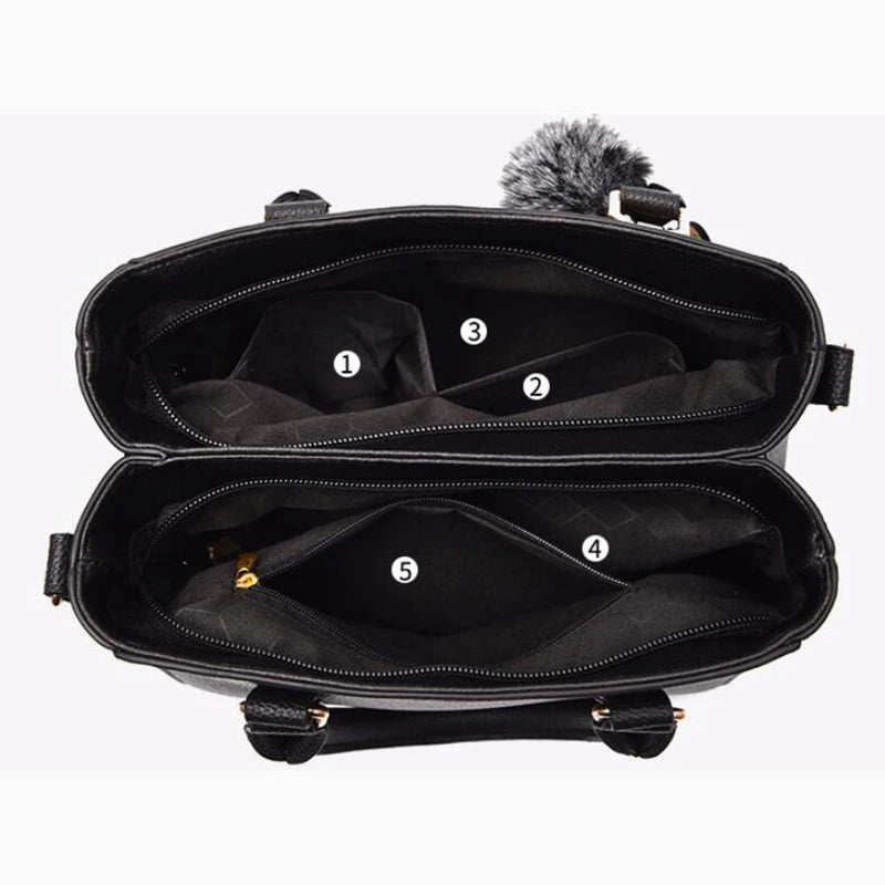 Bordado mensageiro sacos de bolsas de couro feminino sacos para mulheres sac a principal senhoras bola de cabelo saco de mão