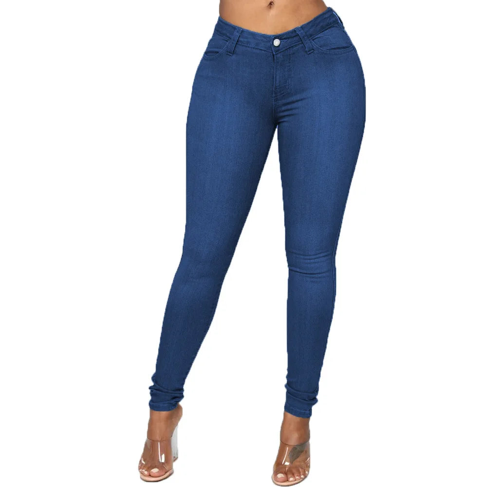 XS-6Xl cintura alta estiramento magro lápis calças jeans feminino plus size calças jeans