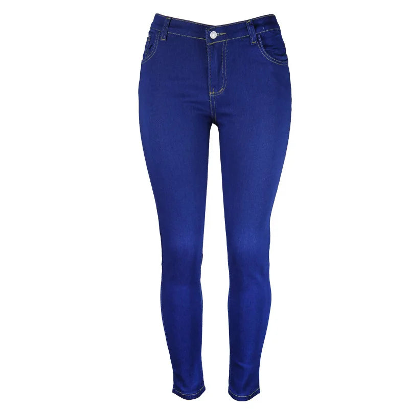 XS-6Xl cintura alta estiramento magro lápis calças jeans feminino plus size calças jeans