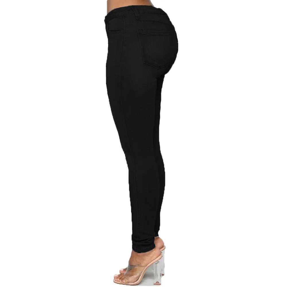 XS-6Xl cintura alta estiramento magro lápis calças jeans feminino plus size calças jeans