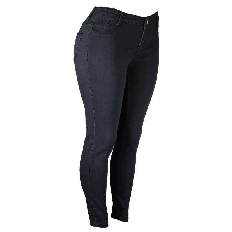 XS-6Xl cintura alta estiramento magro lápis calças jeans feminino plus size calças jeans