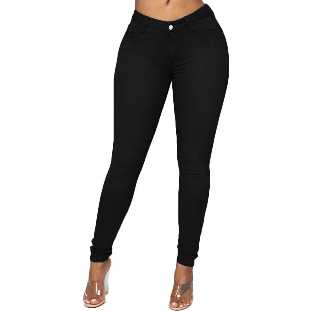 XS-6Xl cintura alta estiramento magro lápis calças jeans feminino plus size calças jeans