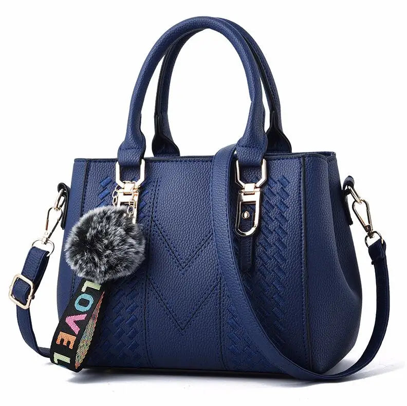 Bordado mensageiro sacos de bolsas de couro feminino sacos para mulheres sac a principal senhoras bola de cabelo saco de mão