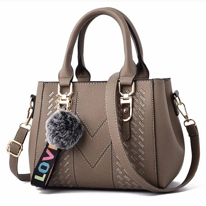 Bordado mensageiro sacos de bolsas de couro feminino sacos para mulheres sac a principal senhoras bola de cabelo saco de mão
