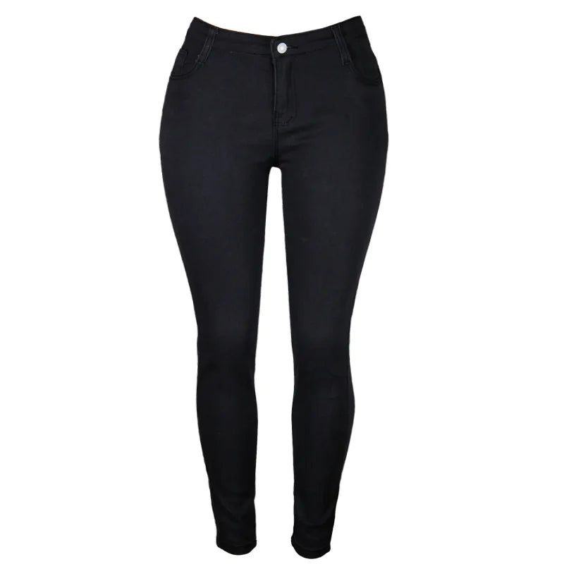 XS-6Xl cintura alta estiramento magro lápis calças jeans feminino plus size calças jeans