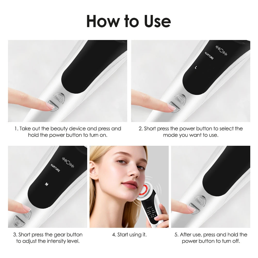 7 em 1 dispositivo de levantamento facial ems microcorrente rejuvenescimento da pele led facial pescoço endurecimento massageador rosto aparelho de cuidados de beleza