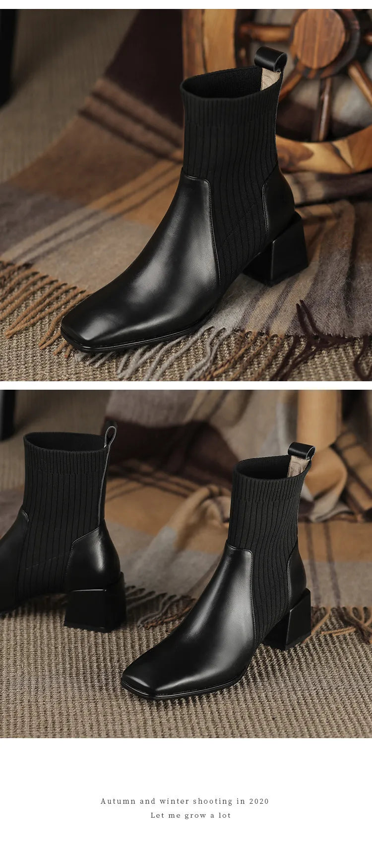 2025 outono inverno novas meias de tornozelo sapatos femininos moda tamanho grande 43 botas curtas de malha deslizamento em salto alto botas de mujer