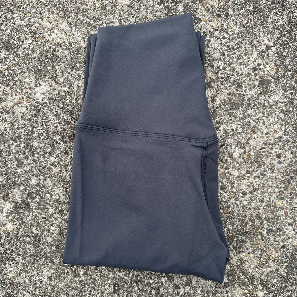Cor sólida cintura alta yoga legging macio feminino esporte calça apertado manteiga atlético ginásio treinamento abrangente jog volta cintura bolso