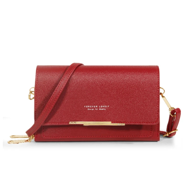 Carteira multi-cartão coreana para mulheres, grande capacidade, bolsa de ombro casual para celular, moda, novo estilo