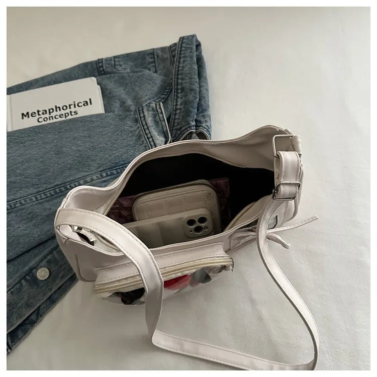 Y2k harajuku bolsa de ombro feminina coreano transparente ita saco escola crossbody saco feminino designer japonês bolsa preppy