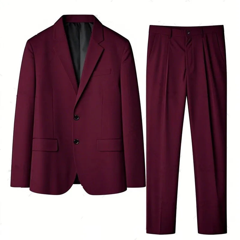 Terno de escritório masculino, casaco formal, calças plus size 6xl 7xl, blazer, trabalho de negócios, 2 peças, conjunto de padrinhos masculinos, roupas pretas, cinza e azuis