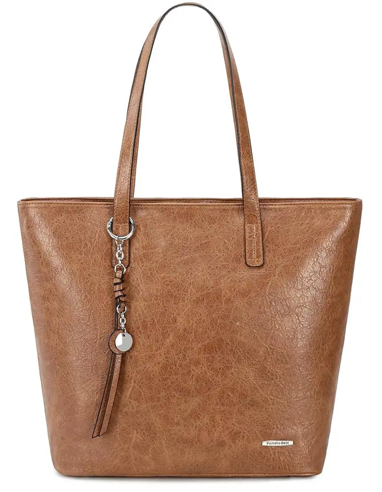 Bolsa feminina senhoras shopper grande sacola de couro do plutônio bolsa de ombro com compartimento grande para escritório escola compras