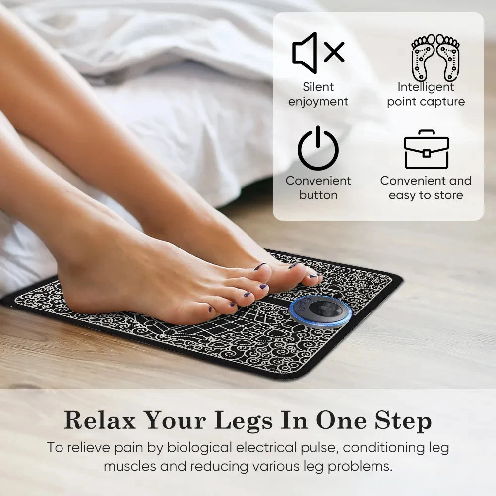 Almofada massageadora elétrica para pés, massagem muscular, treinador de relaxamento para massagem, fitness, esporte ao ar livre, casa, família, relaxamento
