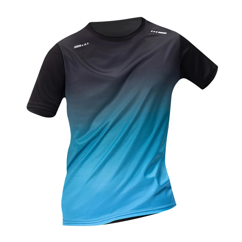 1/4 pçs masculino verão moda impressão de secagem rápida de manga curta juventude lazer esportes fitness respirável topo de meia-idade solto t