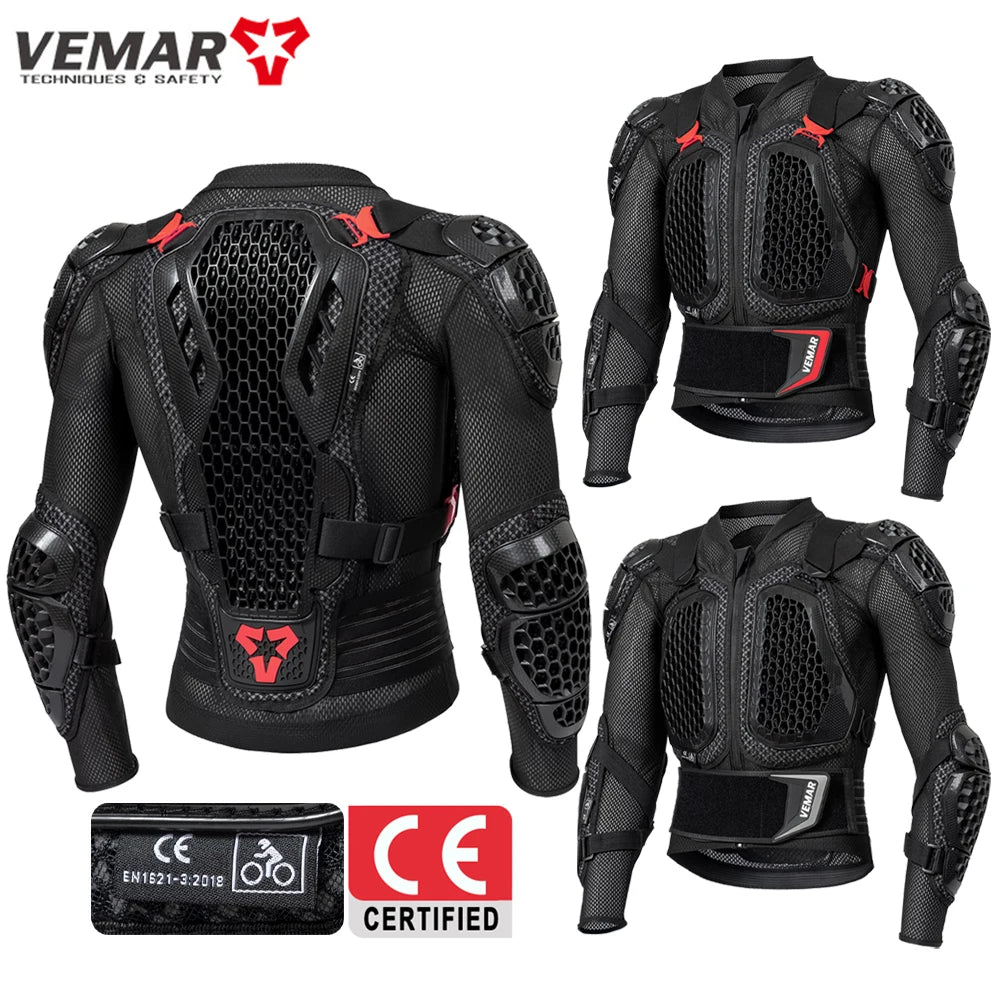 VEMAR 2025 Homens Nova Jaqueta de Motocicleta Moto Armadura MX Armadura Jaqueta de Corrida de Motocross Aprovação CE Moto Moto Equipamento de Proteção