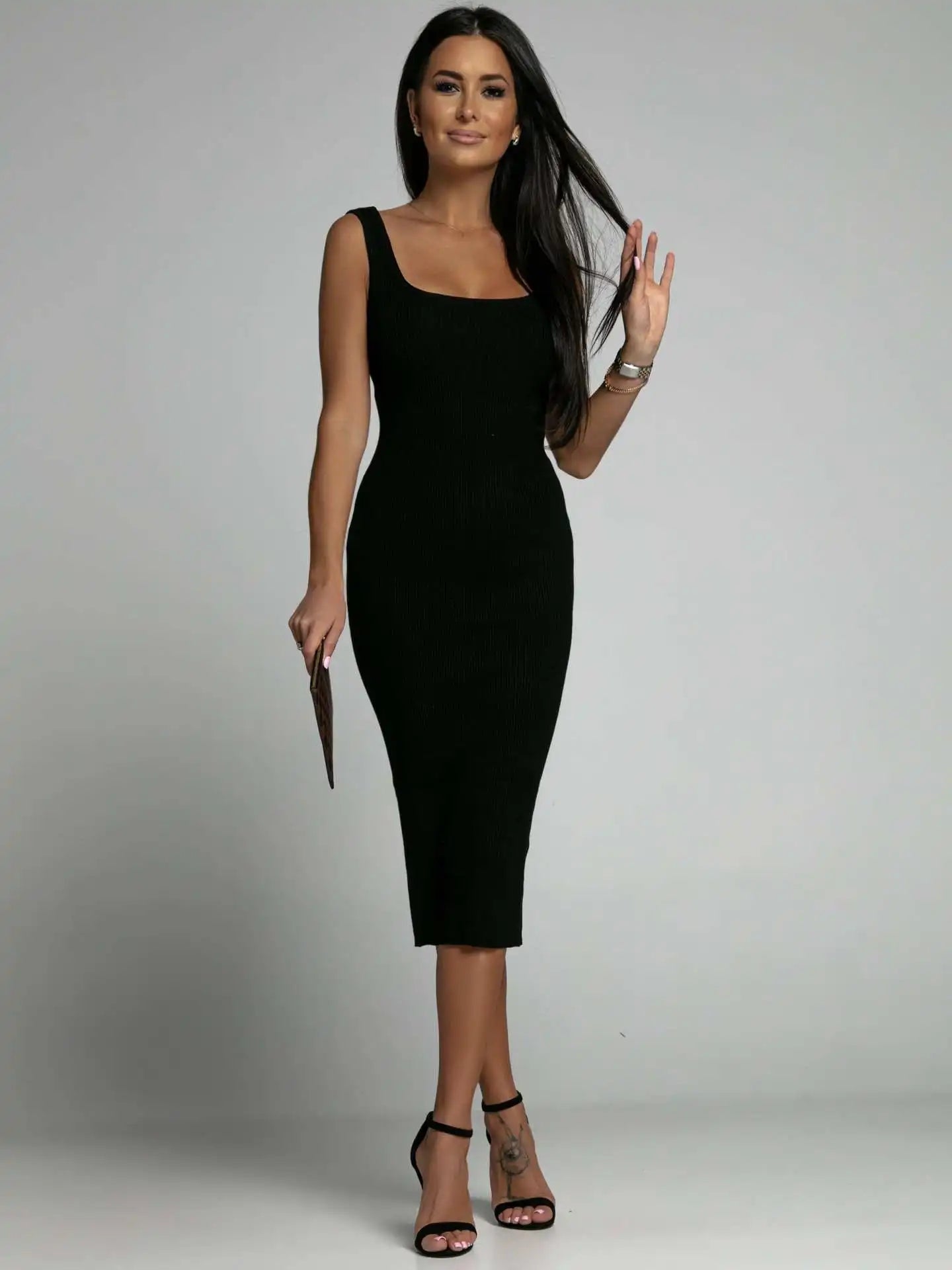 2024 verão sexy vestido feminino branco com nervuras vestidos de bandagem vestidos longos roupas femininas na moda elegante magro senhoras