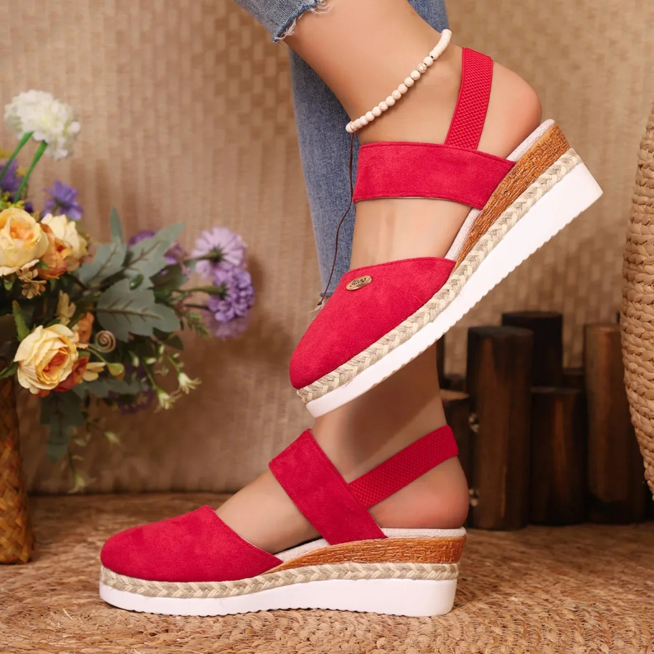 2025 novas mulheres dedo do pé fechado sandálias de cunha moda alpercatas sandálias plataforma fivela cinta sapatos gladiador mulher zapatos de mujer