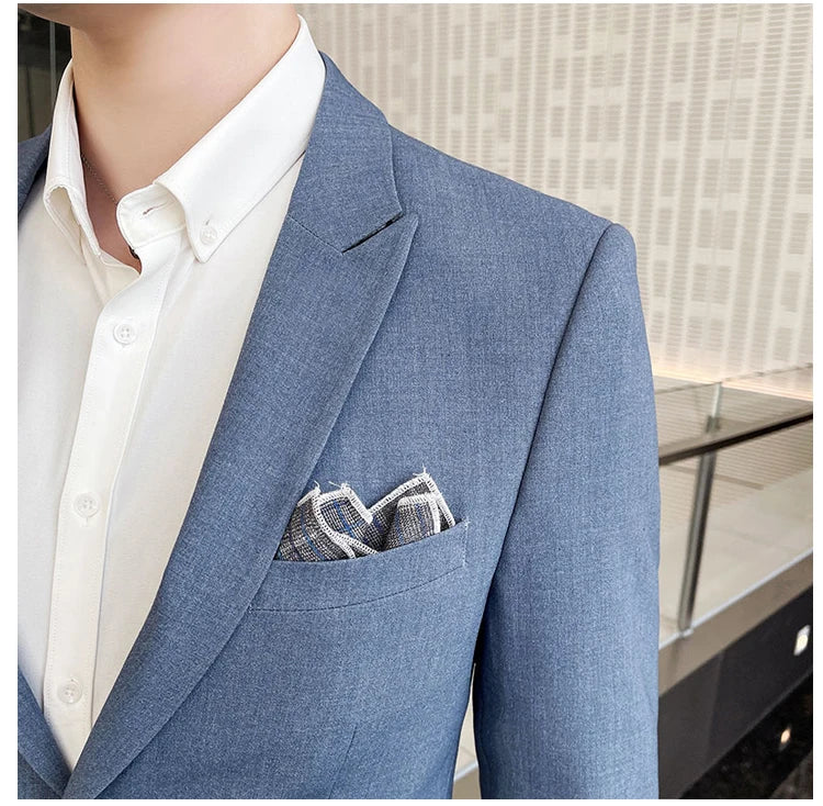 2025 terno de negócios masculino fino vestido de casamento conjunto de duas peças M-4XL elegante bonito tudo-em-um calças de banquete