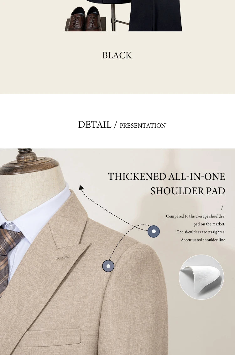 Terno masculino elegante ST Cassy para casamento, cinza, slim fit, trespassado, com vários botões, casual, para negócios, conjunto de 2 peças para festa.