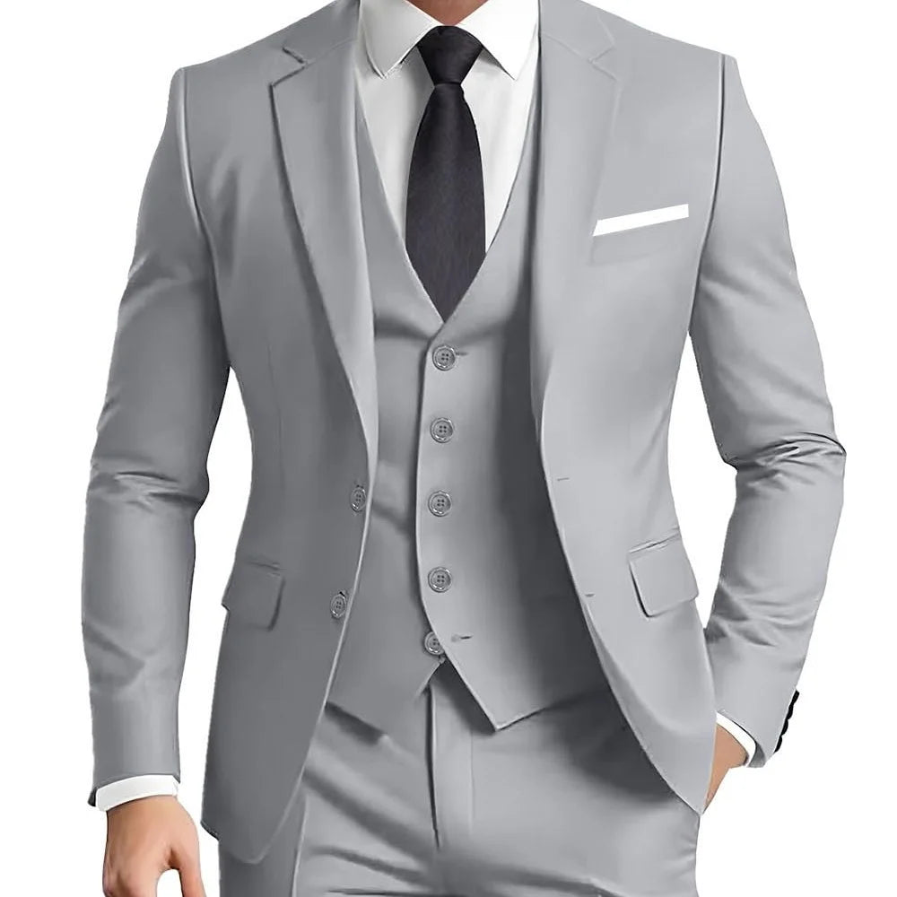 Terno Masculino Verde Oliva com Lapela Pontiaguda, Conjunto Formal de 3 Peças (Jaqueta, Calça e Colete) para Ocasiões de Festa em Casa