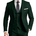 Terno Masculino Verde Oliva com Lapela Pontiaguda, Conjunto Formal de 3 Peças (Jaqueta, Calça e Colete) para Ocasiões de Festa em Casa