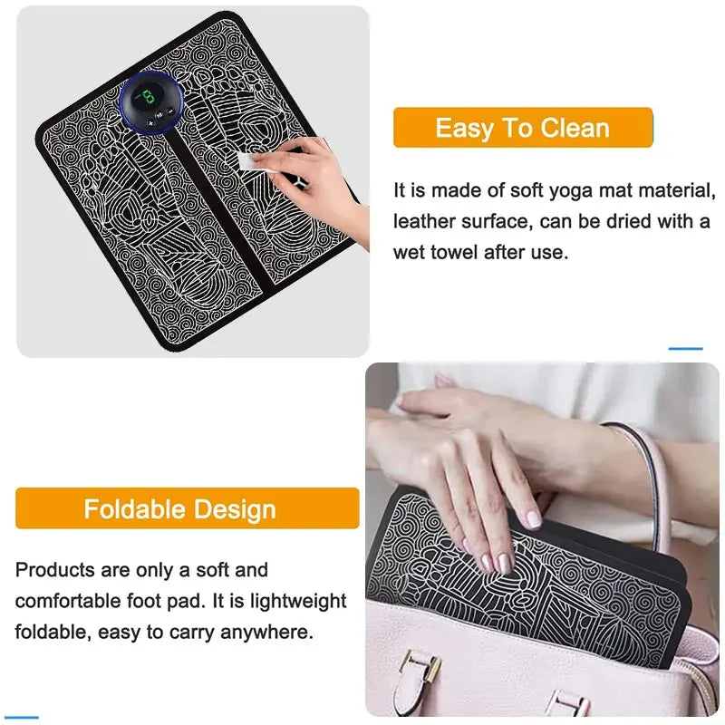 Almofada massageadora elétrica para pés, massagem muscular, treinador de relaxamento para massagem, fitness, esporte ao ar livre, casa, família, relaxamento