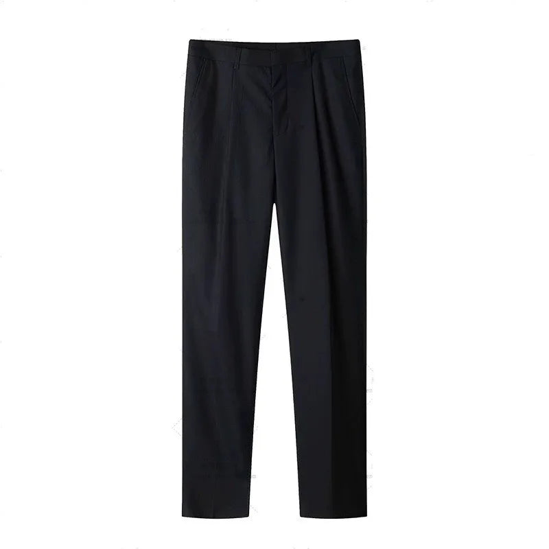 Terno de escritório masculino, casaco formal, calças plus size 6xl 7xl, blazer, trabalho de negócios, 2 peças, conjunto de padrinhos masculinos, roupas pretas, cinza e azuis