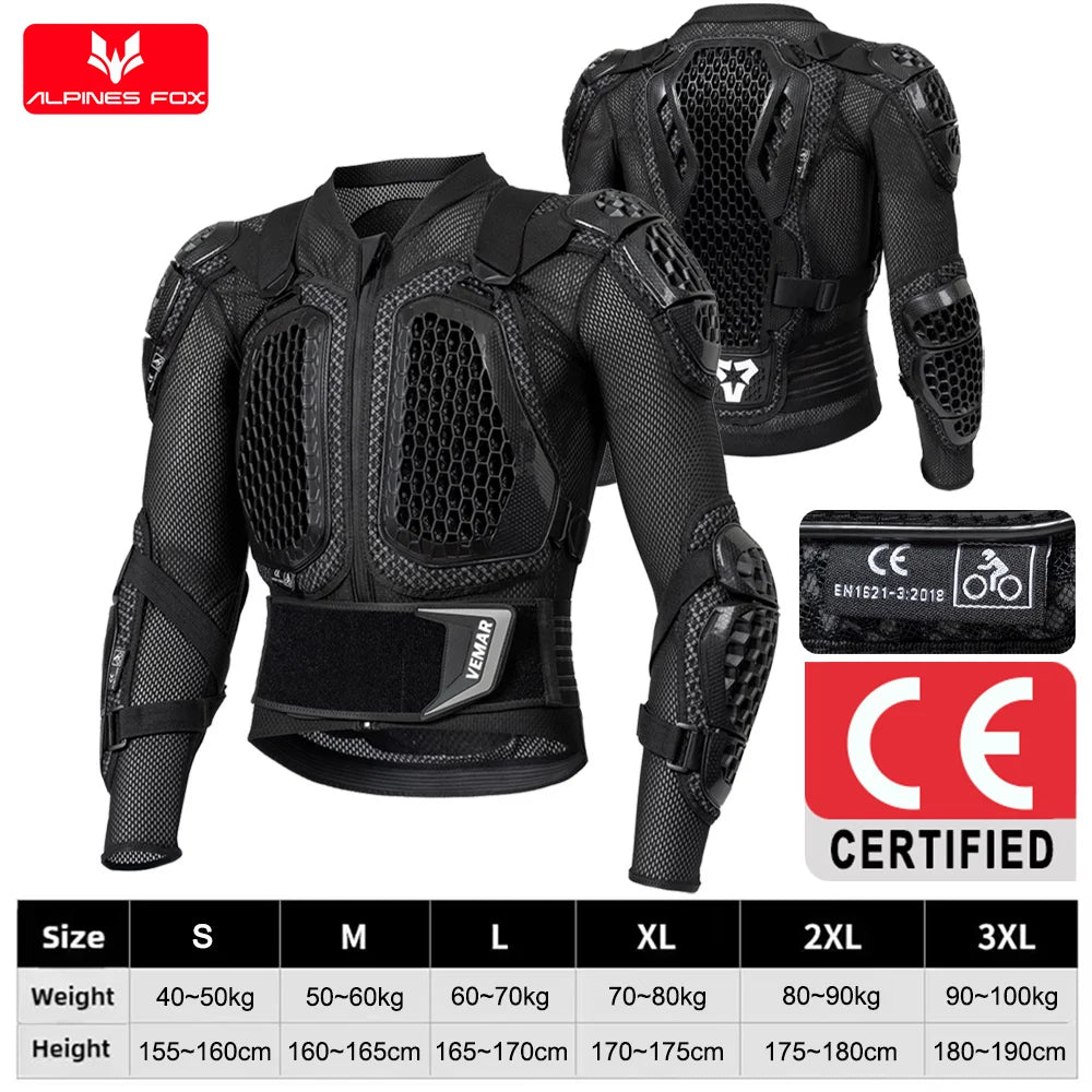 VEMAR 2025 Homens Nova Jaqueta de Motocicleta Moto Armadura MX Armadura Jaqueta de Corrida de Motocross Aprovação CE Moto Moto Equipamento de Proteção