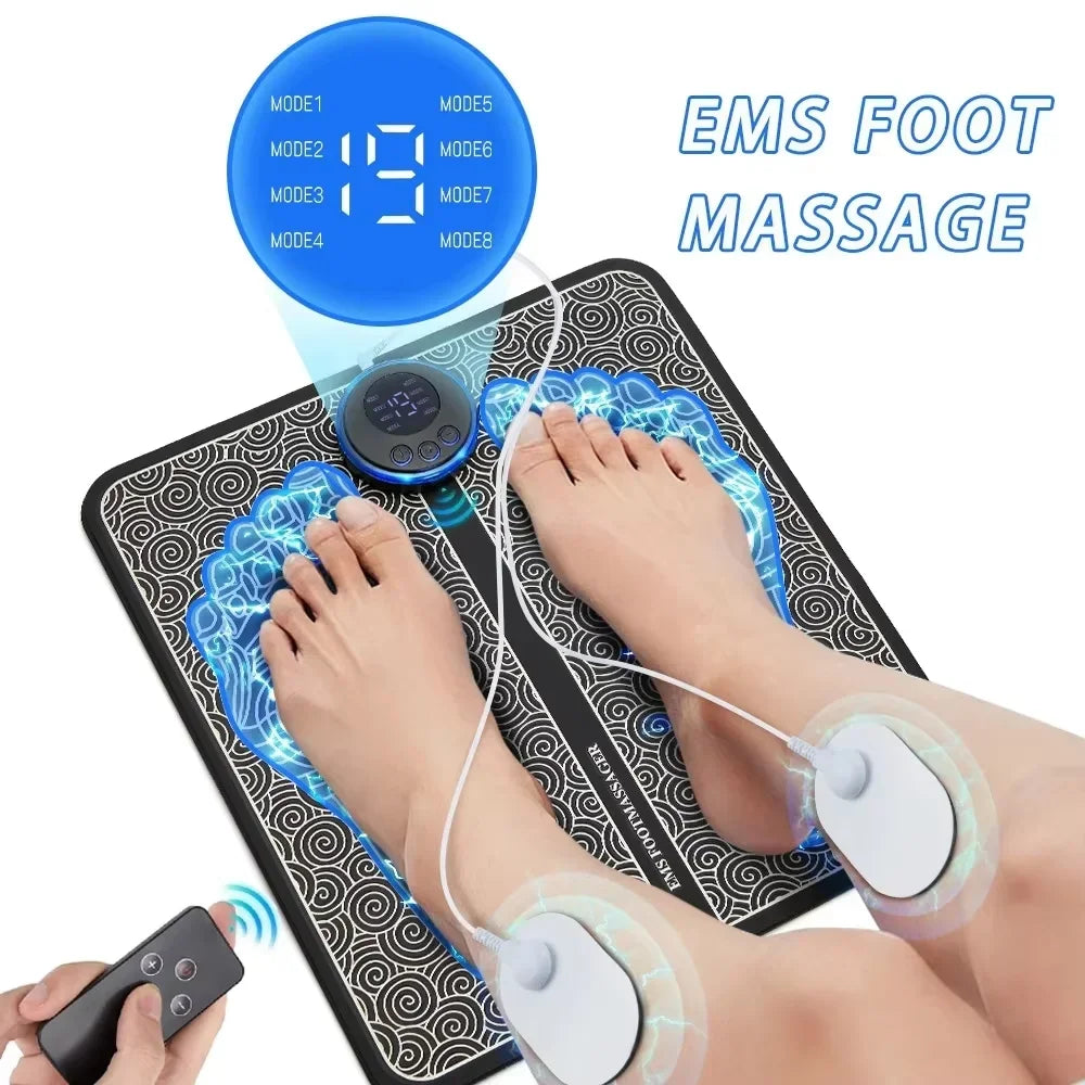 Almofada massageadora elétrica para pés, massagem muscular, treinador de relaxamento para massagem, fitness, esporte ao ar livre, casa, família, relaxamento