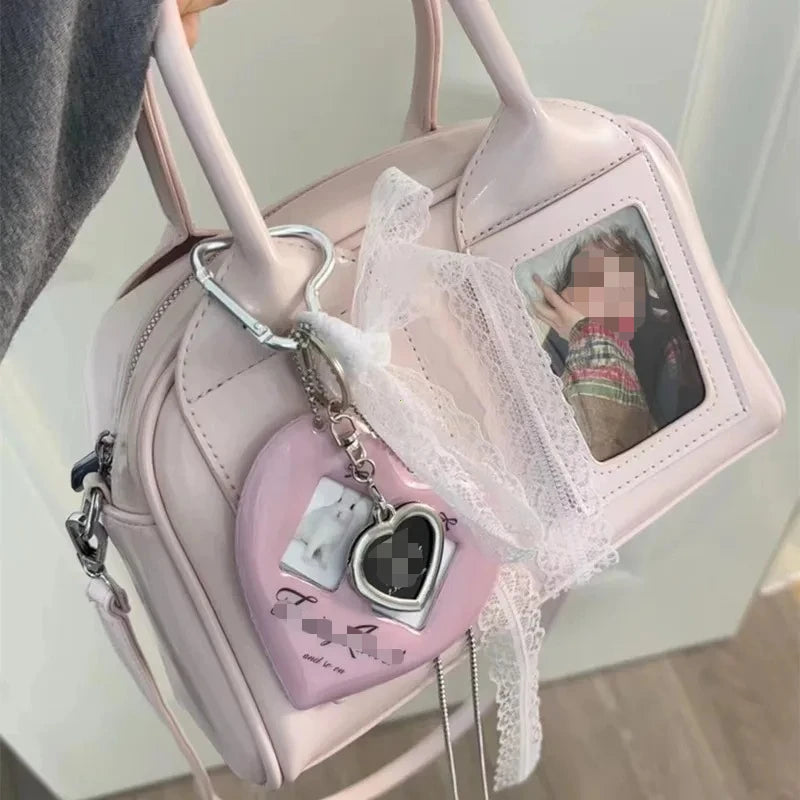 2026 novo y2k harajuku bolsa de ombro feminina coreano transparente ita saco crossbody feminino designer japonês tendência bolsa