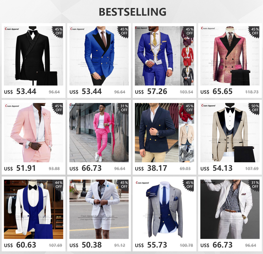 Conjuntos de terno clássico masculino atividades formais sob medida fino ajuste roupas casamento elegante padrinho trajes blazer calças 2 peças