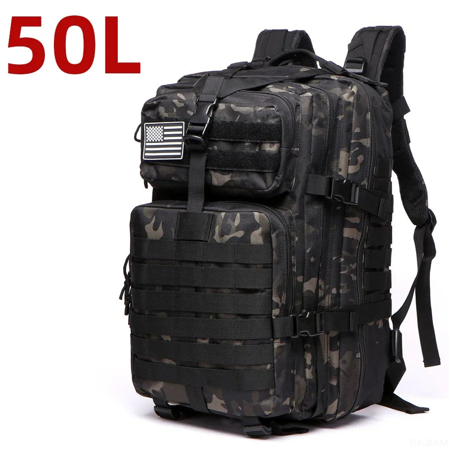 25l/50l resistente náilon impermeável tático esportes trekking pesca caça acampamento caminhadas saco mochila ao ar livre