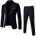 Calças masculinas formais 2 peças ternos masculinos terno de baile de casamento fino ajuste negócios trabalho wear ternos jaqueta do noivo masculino terno formal calças