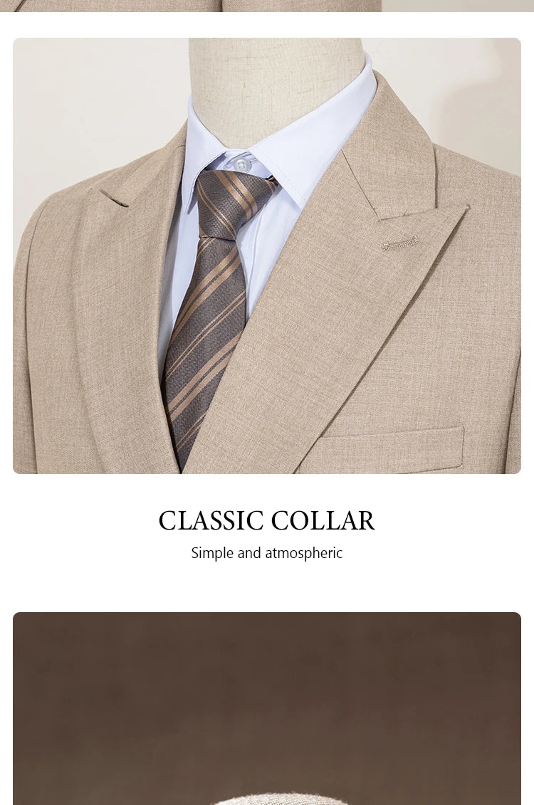 Terno masculino elegante ST Cassy para casamento, cinza, slim fit, trespassado, com vários botões, casual, para negócios, conjunto de 2 peças para festa.