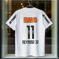 Verão clássico 11-12 santossi camisa de futebol de algodão puro retro pequeno neymar futebol adulto masculino e feminino grandes mangas curtas