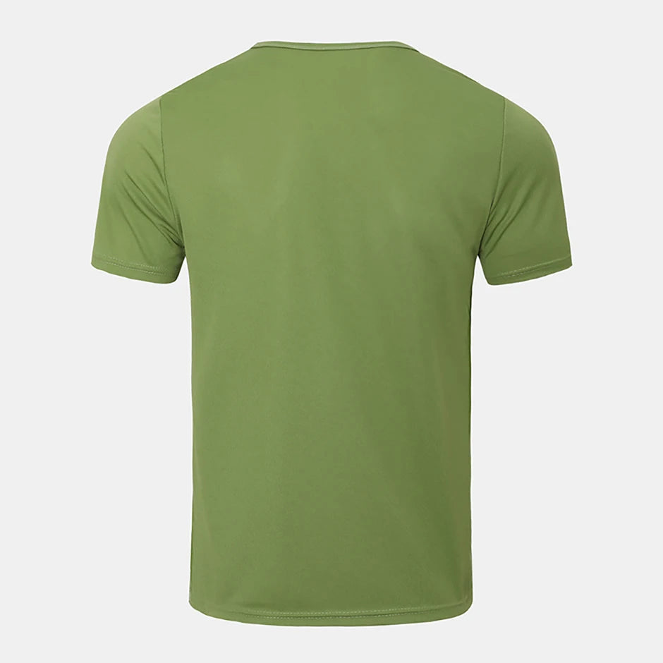 1/4 pçs masculino verão moda impressão de secagem rápida de manga curta juventude lazer esportes fitness respirável topo de meia-idade solto t