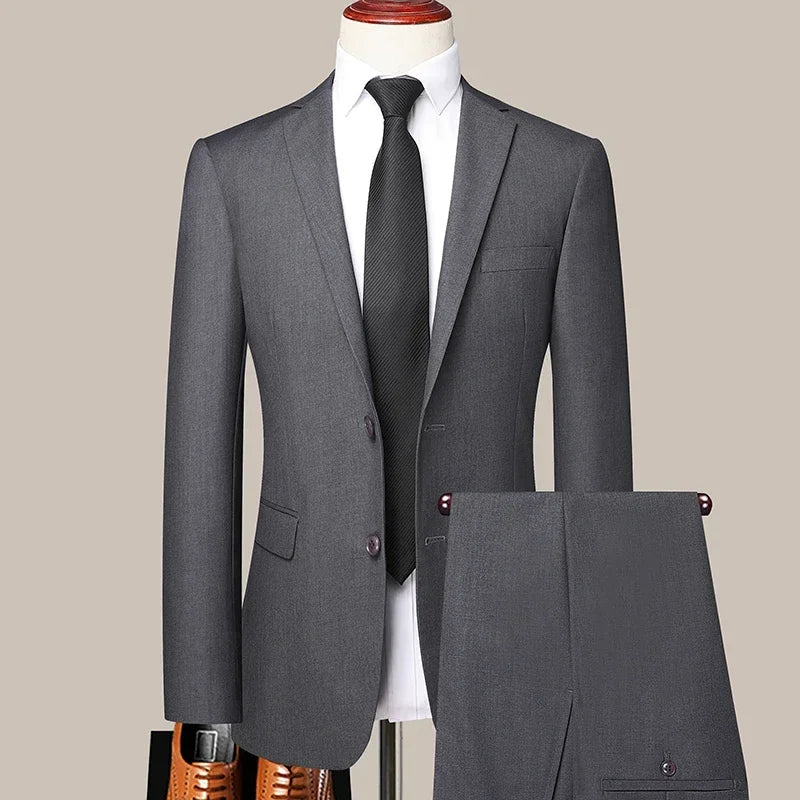 Terno ao ar livre (blazer + calças) moda masculina negócios cavalheiro terno de negócios fino decoração ao ar livre corpo casamento terno casual
