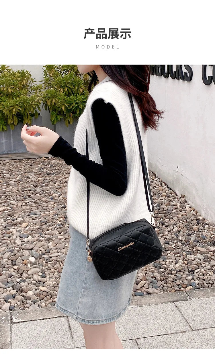 2023 borla pequena bolsa mensageiro para mulheres tendência lingge bordado câmera feminina bolsa de ombro moda corrente senhoras crossbody sacos