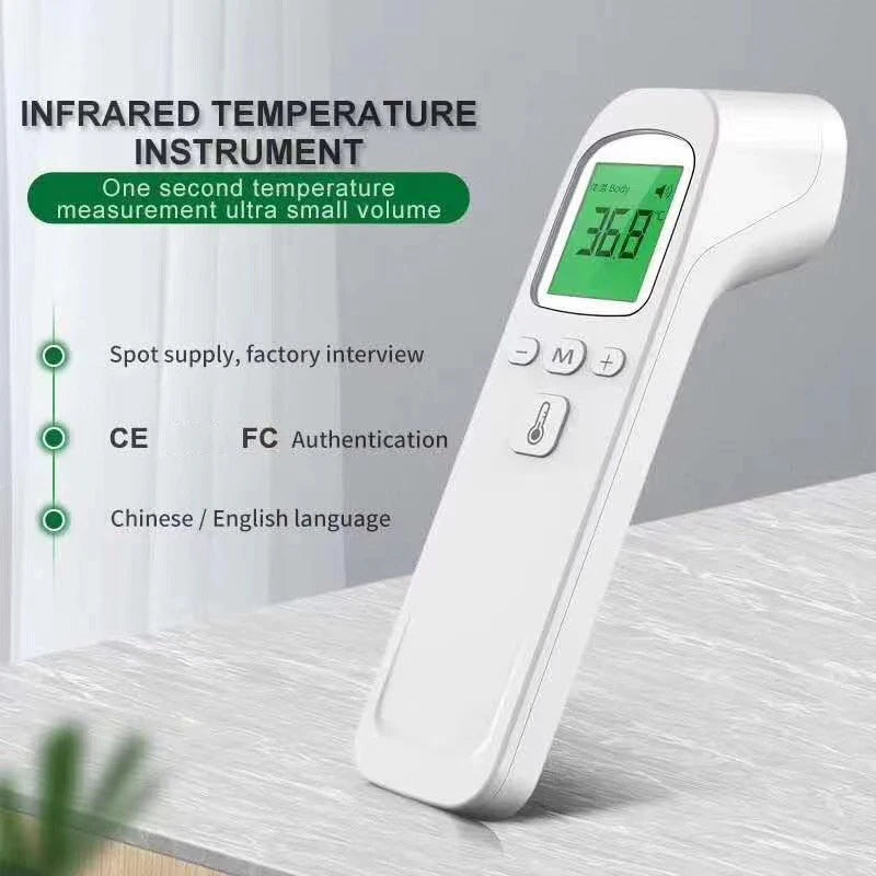 Termômetro infravermelho digital médico, sem contato, portátil, medição rápida de temperatura, corpo, testa