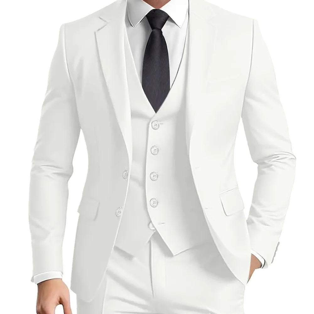Terno Masculino Verde Oliva com Lapela Pontiaguda, Conjunto Formal de 3 Peças (Jaqueta, Calça e Colete) para Ocasiões de Festa em Casa