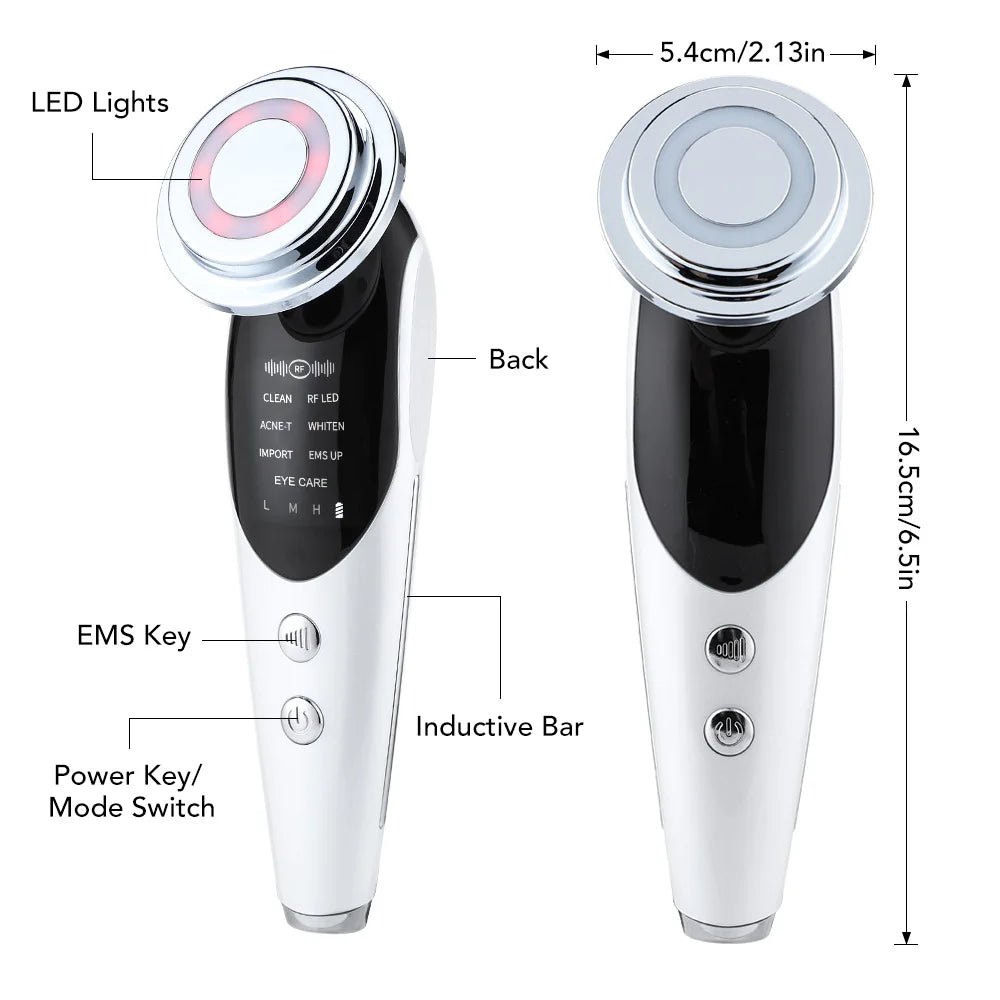 7 em 1 dispositivo de levantamento facial ems microcorrente rejuvenescimento da pele led facial pescoço endurecimento massageador rosto aparelho de cuidados de beleza