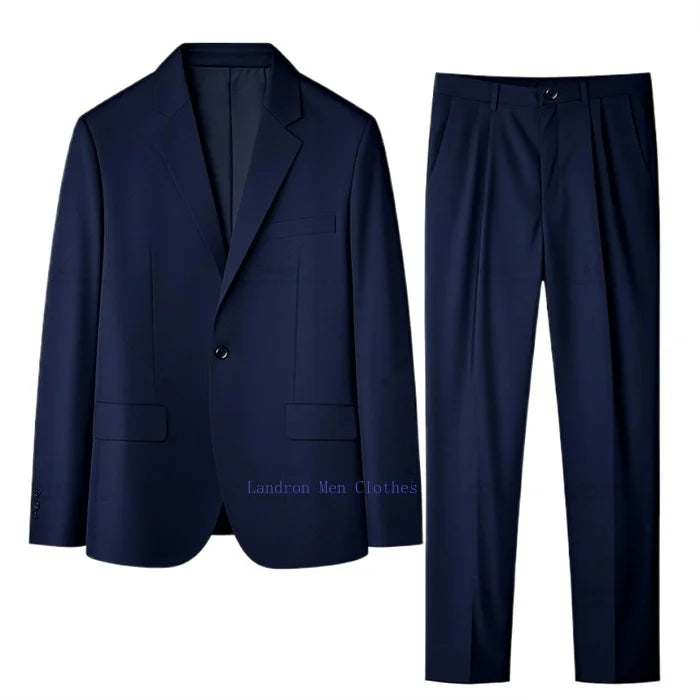 Terno de escritório masculino, casaco formal, calças plus size 6xl 7xl, blazer, trabalho de negócios, 2 peças, conjunto de padrinhos masculinos, roupas pretas, cinza e azuis