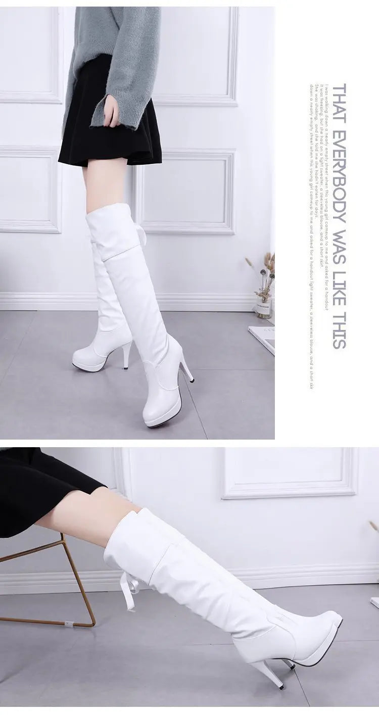 Botas femininas de luxo cavaleiro comprimento bota moda sexy sapatos de couro macio couro elegante confortável joelho botas altas